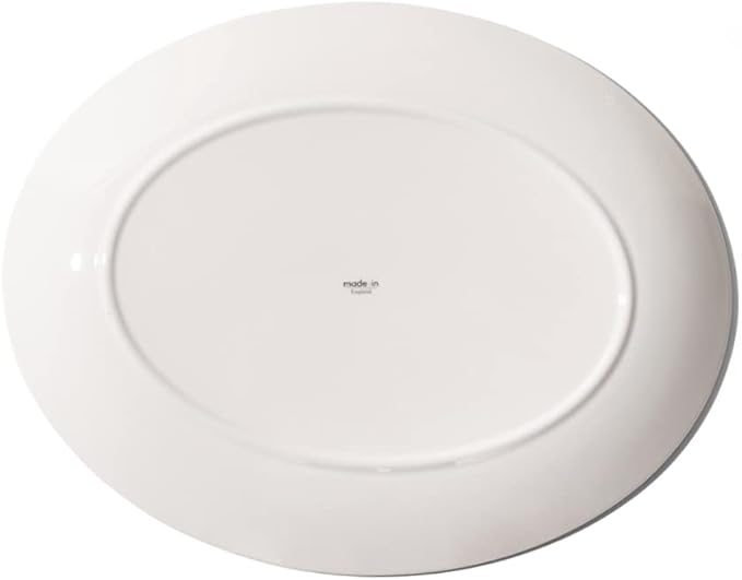 Made In Cookware - Serving Platter - White With Black Rim - Porcelain - Crafted in England