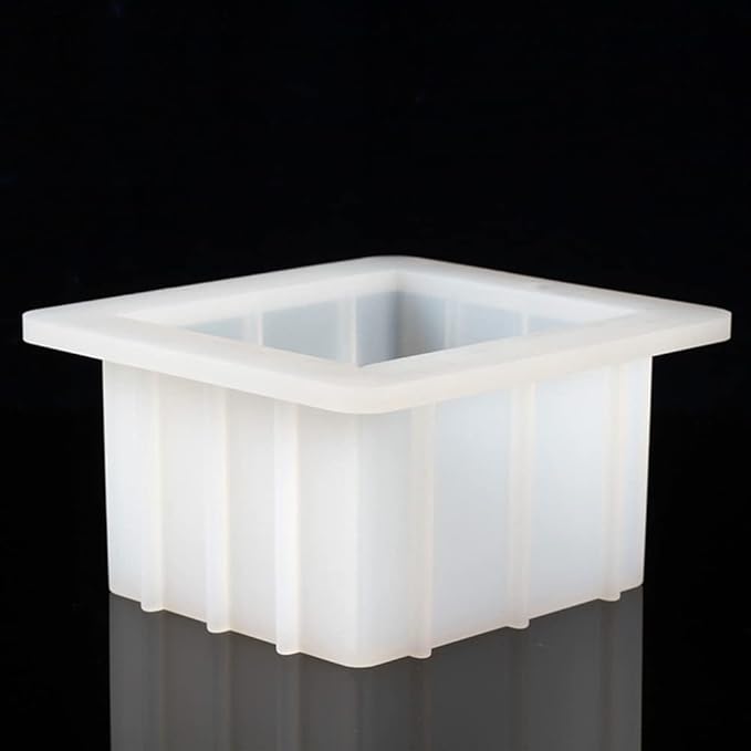 500ML Square Silicone Soap Mold, Resin, Pastry, Loaf, and Candle Mold Reusable Flexible DIY Soap Making Molds and Supplies