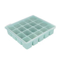 Baby Food Storage Silicone Cubes with Clip-On Lid Freezer Tray Baby Food Soups Purees Ice Easy and Safe Design Made in Korea (20, Ocean Blue)