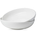 DOWAN 11.5" Large Serving Bowls, 3.2 Qt White Serving Platter, Big Ceramic Centerpiece Bowls, Microwave & Dishwasher Safe, Set of 2
