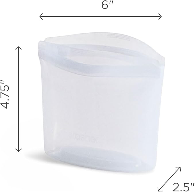 Stasher Premium Silicone Reusable Food Storage Bowl, Blue, Microwave, Sous Vide, Dishwasher, Oven and Freezer Safe, BPA Free, Leak-free, Eco-friendly, 1-Cup Bowl
