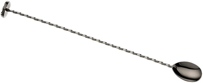 Barfly Bar Spoon with Muddler 11 13/16" (30.0 cm), (30 cm), Gun Metal Black