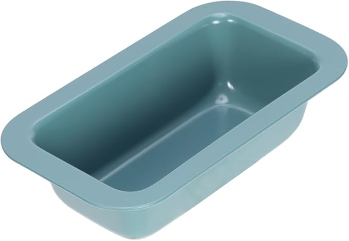 CHEFMADE Mini Bread Loaf Pan, 4.7" x 3" Nonstick Meatloaf Pan, Bakeware for Oven Baking，Homemade Bread （Green）