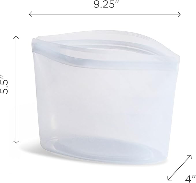 Stasher Premium Silicone Reusable Food Storage Bowl, Deep Ocean, Microwave, Sous Vide, Dishwasher, Oven and Freezer Safe, BPA Free, Leak-free, Eco-friendly, 4-Cup Bowl