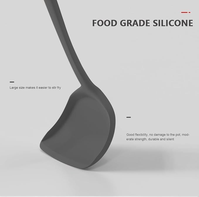 Silicone Cooking Utensils Set - 446°F Heat Resistant Kitchen Utensils,Spatula Sets,Turner Tongs,Spoon,Kitchen Utensil Gadgets Tools Set for Nonstick Cookware,Dishwasher Safe BPA Free (Gray)
