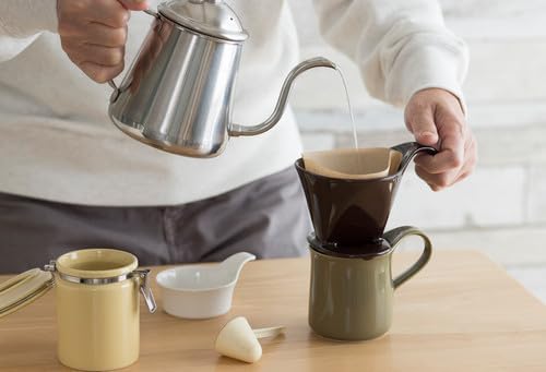 Zero Japan - Bee House Pour Over Coffee Dripper - Lead-Free & Cadmium-Free Ceramic Coffee Maker with Elegant Peek Hole, Drip Cone Brewer Coffee Gifts, Brewing Accessories - Black, Standard Size
