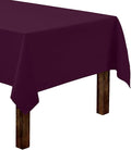 Gee Di Moda Rectangle Tablecloth - 60 x 102 Inch Eggplant - Heavy Duty, Wrinkle Resistant, Machine Washable - For 6 Ft Rectangular Table, Buffet, Dinner, Wedding & Baby Shower