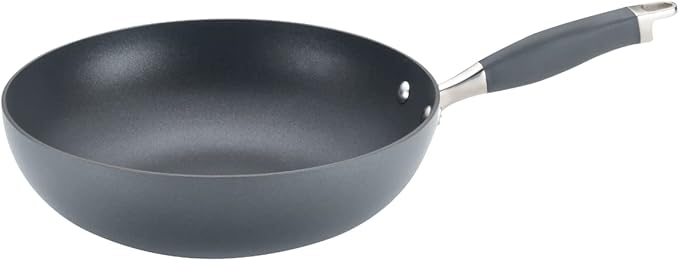 Anolon Advanced Home Hard-Anodized Nonstick Open Stock Cookware- Woks (12-Inch Open Wok, Moonstone)
