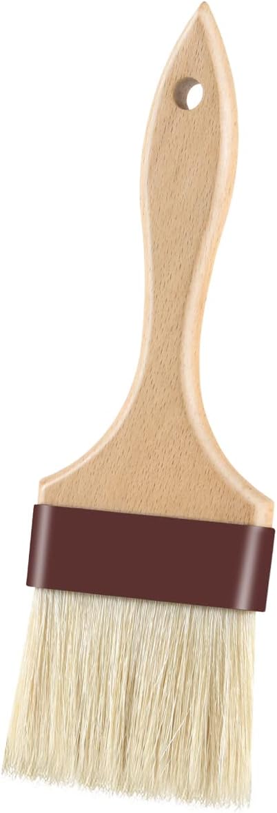 Pastry Brushes for Baking Basting Brush with Boar Bristles and Beech Hardwood Handles Culinary Oil Brush for Barbecue Butter Grill BBQ Sauce Baster Marinade Kitchen Food Cooking Brushes (3 inch)