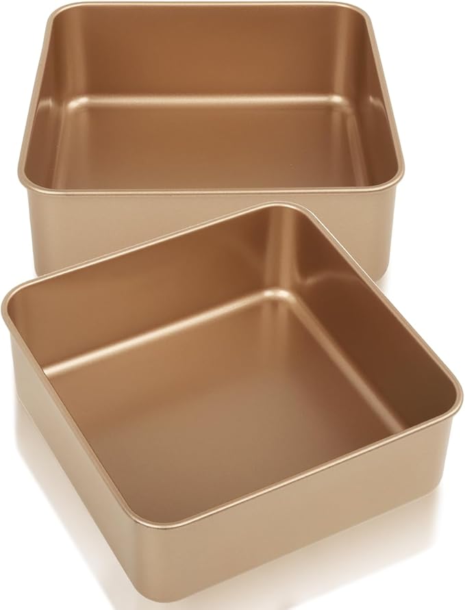 Baking Sheet Pans,2 Pack Nonstick Baking Sheet Pans,Cookie Sheet, Brownie Pan, Bread Pan for Toaster Oven, Small Baking Tray,Bakeware for Cakes, Cookies & Breads (8 Inches)