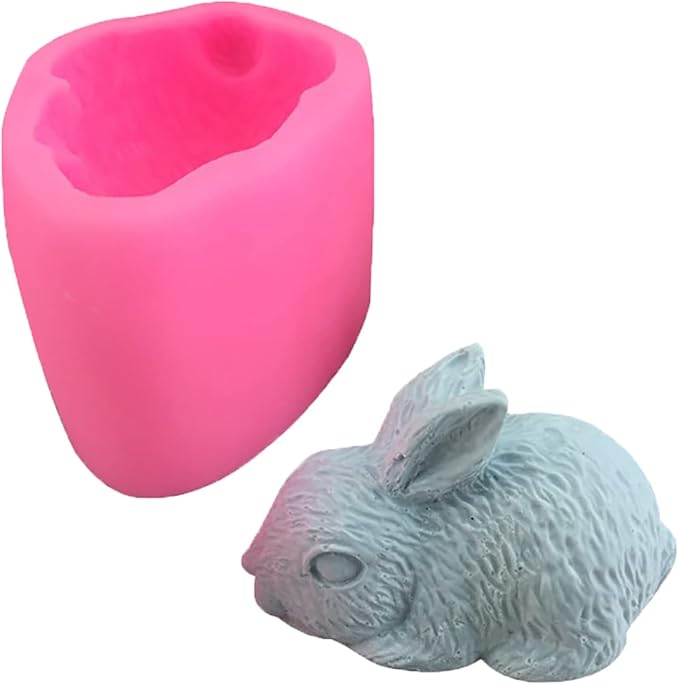 Easter Rabbit Silicone Mold - Small Rabbit Design for Candle, Soap, Resin & Decorate