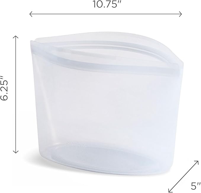 Stasher Premium Silicone Reusable Food Storage Bowl, Red, Microwave, Sous Vide, Dishwasher, Oven and Freezer Safe, BPA Free, Leak-free, Eco-friendly, 6-Cup Bowl