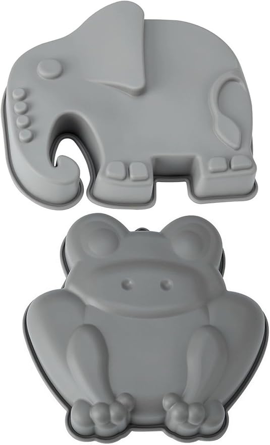 NonStick Frog Cake Pan Elephant Cakes Pans Silicone Baking Mold - 2pc