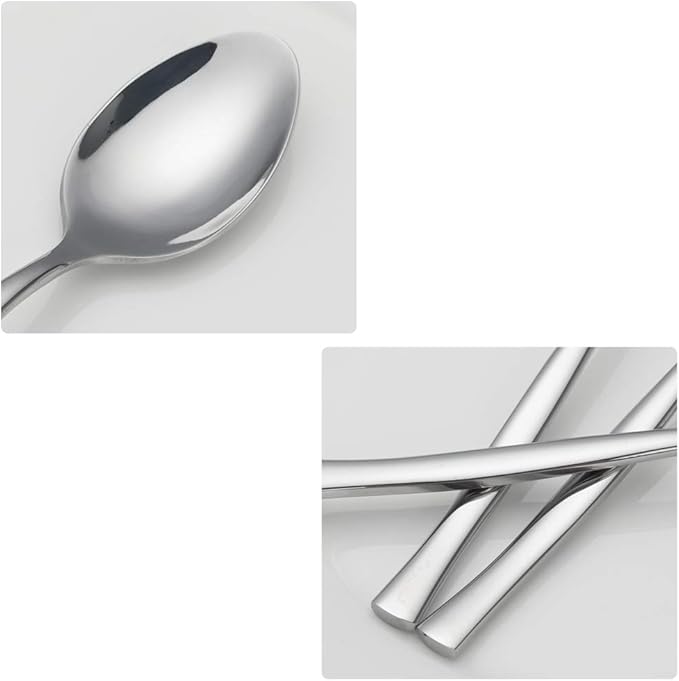 12-Piece Dessert Spoons, Stainless Steel Small Spoon