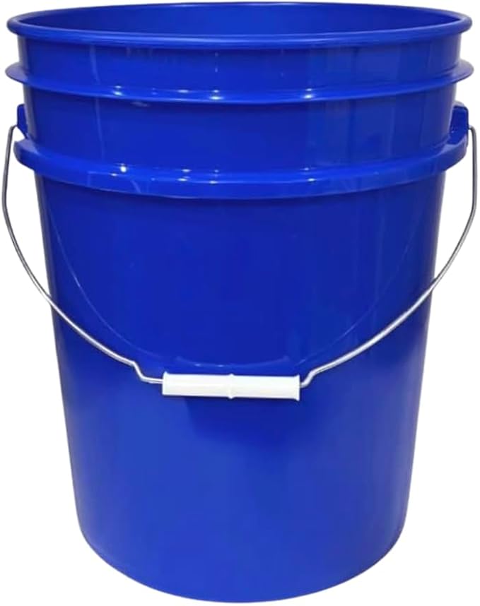 House Naturals 5 Gallon Premium HPDE Plastic Bucket - Made in USA Food Grade Storage Container, BPA Free All Purpose Pail (2, Reflex Blue)