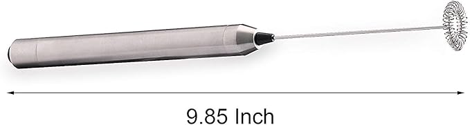 Milk Frother Handheld Electric Milk Foamer Portable Mini Mixer Machine Stainless Steel Touch Handheld Espresso Mixer Battery Operated Frother Coffee Stirrer Maker for Hot Chocolate Coffee