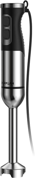 1000W Powerful Immersion Blender Handheld, 2025 New Update Hand Blender with 25-Speed and Heavy-Duty Copper Motor, Silver