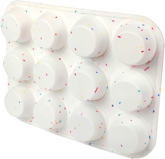 Silicone Muffin Pan Regular 12 Cups Muffin Tin Cupcake Pans for Baking Non-stick Muffin Tray Mold Easy Release,Durable,BPA Free