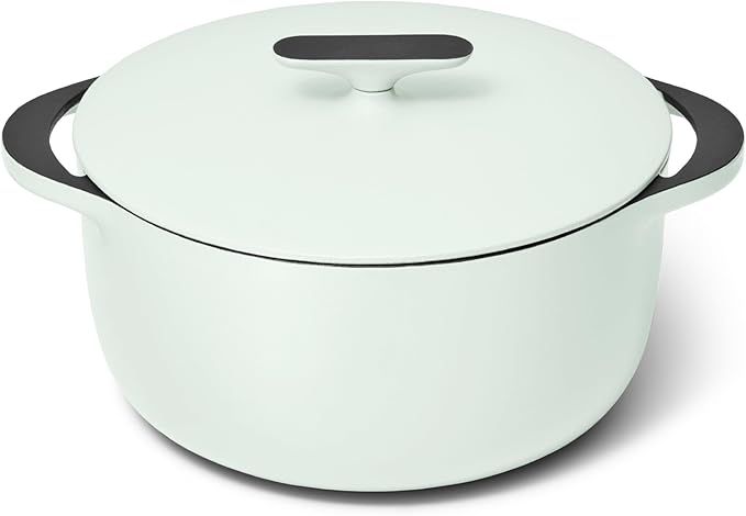 Caraway Enameled Dutch Oven - 6.5 qt Cast Iron Dutch Oven With Lid - 3 Layer Enamel Coating - No Seasoning Required - Compatible With All Stovetops - Oven Safe - No Forever Chemicals - Light Mist