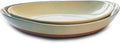 Mora Ceramic Large Serving Bowls- Set of 2 Oval Platters for Entertaining. Modern Kitchen Dishes for Dinner, Fruit, Salad, Turkey, etc. Oven, Dishwasher Safe, 55/35 oz, 13.5" / 11.8" - Neutrals