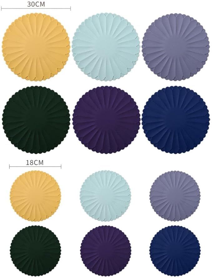 Heat-Resistant Silicone Trivet Mats, Non-Slip Hot Plate Holder for Kitchen Countertops & Dining Table, Reusable Pot Holder Pad with Secure Grip, Dishwasher Safe (Purple, Diameter: 30cm/11.81")