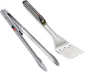 Grill Light 2-Piece Stainless Steel LED Spatula & Tong BBQ Grilling Set - Personalized, Engraved