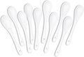 White Long Handle Porcelain Spoons Coffee, Tea, Yogurt and Ice-cream, Cutlery Fitting Ceramic Spoons 5.1 Inch Set of 10 (10, 5.1 inch)