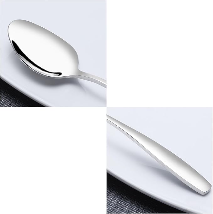 Wekioger 6-Piece Banquet Serving Spoons, Stainless Steel Large Spoons