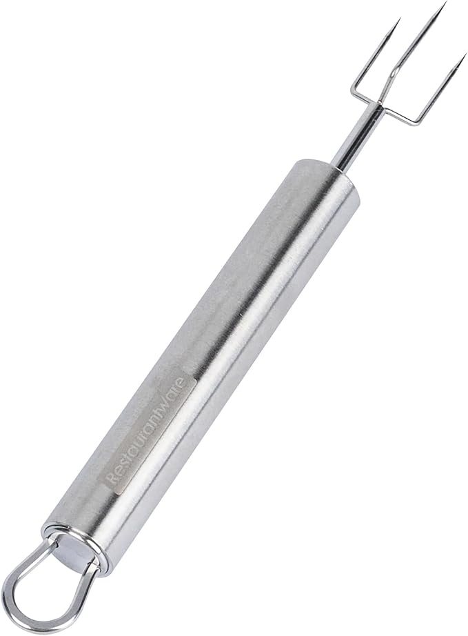 Restaurantware-German Standard 6.1 Inch Granny Forks, 6 Prong Potato Forks - Ergonomic Handle, Dishwashable, Stainless Steel Carving Fork, Heavy-Duty, For Kitchen Roast
