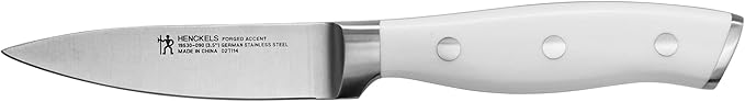 HENCKELS Forged Accent Razor-Sharp 3.5-inch Paring Knife, White Handle, German Engineered Informed by 100+ Years of Mastery
