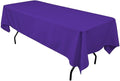 Gee Di Moda Rectangle Tablecloth - 60 x 102 Inch Purple Table Cloth for 6 Foot Rectangle Table - Heavy Duty Washable Fabric - for 6 Ft Buffet Table, Holiday Party, Dinner, Wedding & Baby Shower
