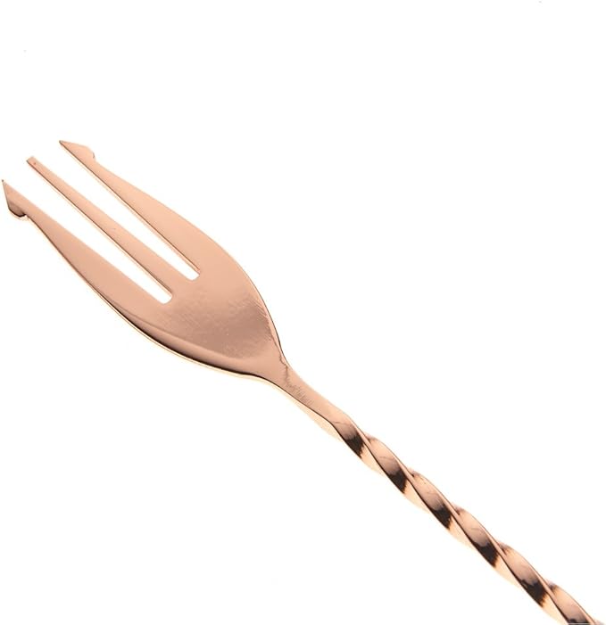 Barfly Fork Bar Spoon, End 12 3/8" (31.5 cm), Copper
