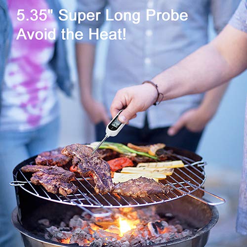 Digital Instant Read Meat Thermometer Kitchen Cooking Food Candy Thermometer for Oil Deep Fry BBQ Grill Smoker Thermometer by AikTryee