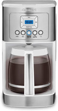 Cuisinart 14-Cup Coffee Maker, Programmable PerfecTemp Glass Carafe Coffee Machine with 1-4 Cup Setting, Brew Strength Control and Brew Pause, Stainless Steel, DCC-3200WNAS, White