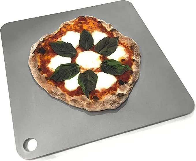 ThermiChef 14" by 20" Pizza Steel (1/4" Thickness) - Multipurpose Cooking Steel for Ovens & Grills - Made in the USA