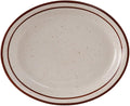 Tuxton China TBS-041 Platter, 8-1/2" x 6-7/8", Oval, Narrow Rim,Microwave and Dishwasher Safe, Oven Proof, Fully Vitrified, Ceramic, Bahamas, Pack of 36