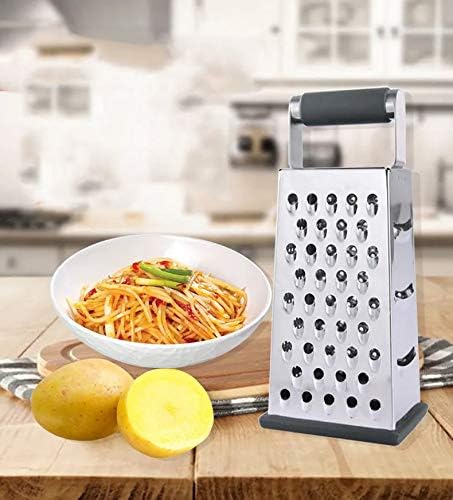 Vertical Stainless Steel Grating Four-sided Boxed Grater For Cucumbers, Carrots And Cheese, Grater, Melon, Planing, Potato, Planer, Non-slip Handle，Peeler