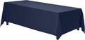 Gee Di Moda Rectangle Tablecloth - 70 x 120 Inch Navy Blue - Heavy Duty Washable Polyester - For 6 or 8 Foot Rectangular Table