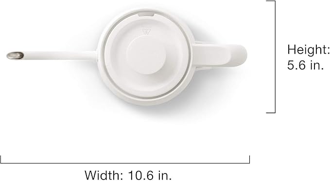 BALMUDA The Kettle | Electric Gooseneck Kettle | Lightweight | Stainless Steel | 0.6L (20fl oz) Capacity | Neon Light Indicator | Perfect for Tea and Coffee | US Version | White