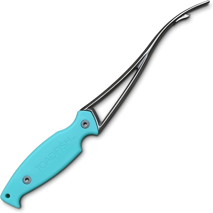 Toadfish Shrimp Deveiner Tool - Prawn & Seafood Peeler - Frogmore Shrimp Cleaner - Steel Butterfly Blade - Kitchen Essential - Ergonomic Handle - Stainless Steel - Full-Tang Strength
