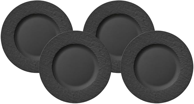 Villeroy & Boch Manufacture Rock Dinner Plate Set of 4 27x27x2cm
