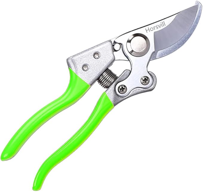 Garden Shears, Japanese Pruning Shears for Heavy Duty, Flowers Herbs Grapes Plant and Branch Cutters, Clippers, Trimmers, Scissors (Green)