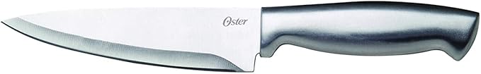 Oster Baldwyn High-Carbon Stainless Steel Kitchen Knife Cutlery Block Set, 22-Piece, Brushed Satin