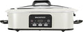 Magnifique 4 Quart Casserole Digital Slow Cooker, Premium Ceramic Bakeware for Oven, Dishwasher Safe Baking Dish, White