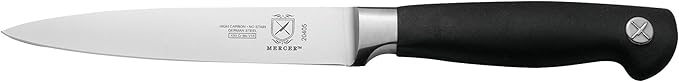 Mercer Culinary M20050 Genesis 6-Piece Wood / Glass Knife Block Set