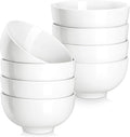 MALACASA Small White Bowls Set of 8, 10 Oz Ice Cream Bowls - Little Ceramic Bowls for Bouillon,Side Dishes, Dessert, Oatmeal, Fruit, Portion Control - Dishwasher & Microwave Safe.