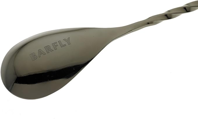Barfly Bar Spoon, Teardrop End 15 3/4" (40.0 Cm), Gun Metal Black