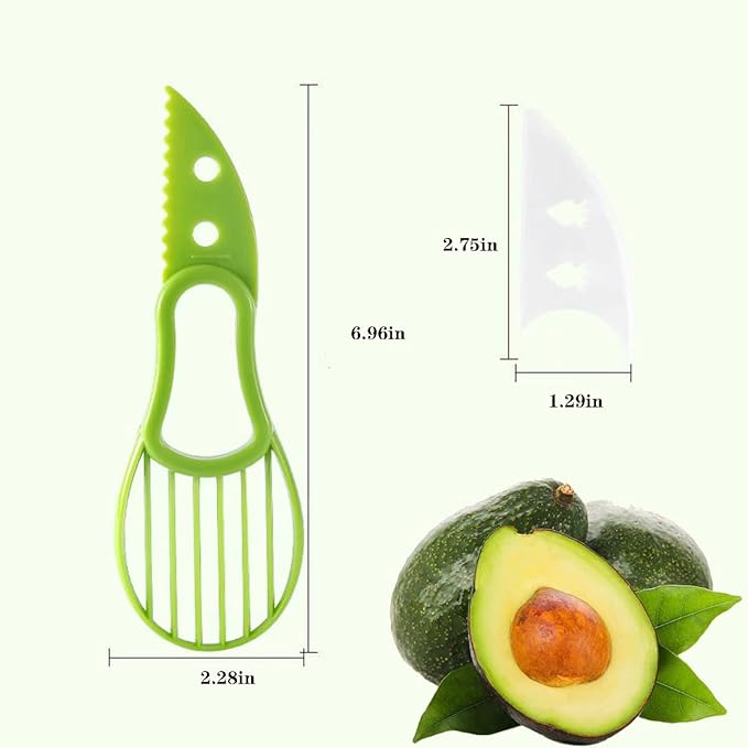 Avocado Cutter Tool - 3-in-1 Avocado Slicer and Pitter, Perfect for Mashing and Making Guacamole (2Pcs)