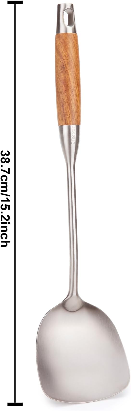 FJNATINH Metal Spatula,Wok Utensil Wok Spatulas for Kitchen Use Cooking Utensils Spatula for Cooking,Wooden Handle