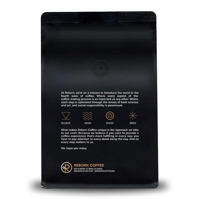 Reborn Coffee Specialty Whole Bean Coffee, Medium Roast, 12 Ounce, Guatemala Huehuetenango, Flavor Notes of Cherry, Caramelized, and Full Body